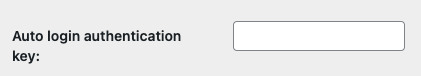 Auto Login Authentication Key